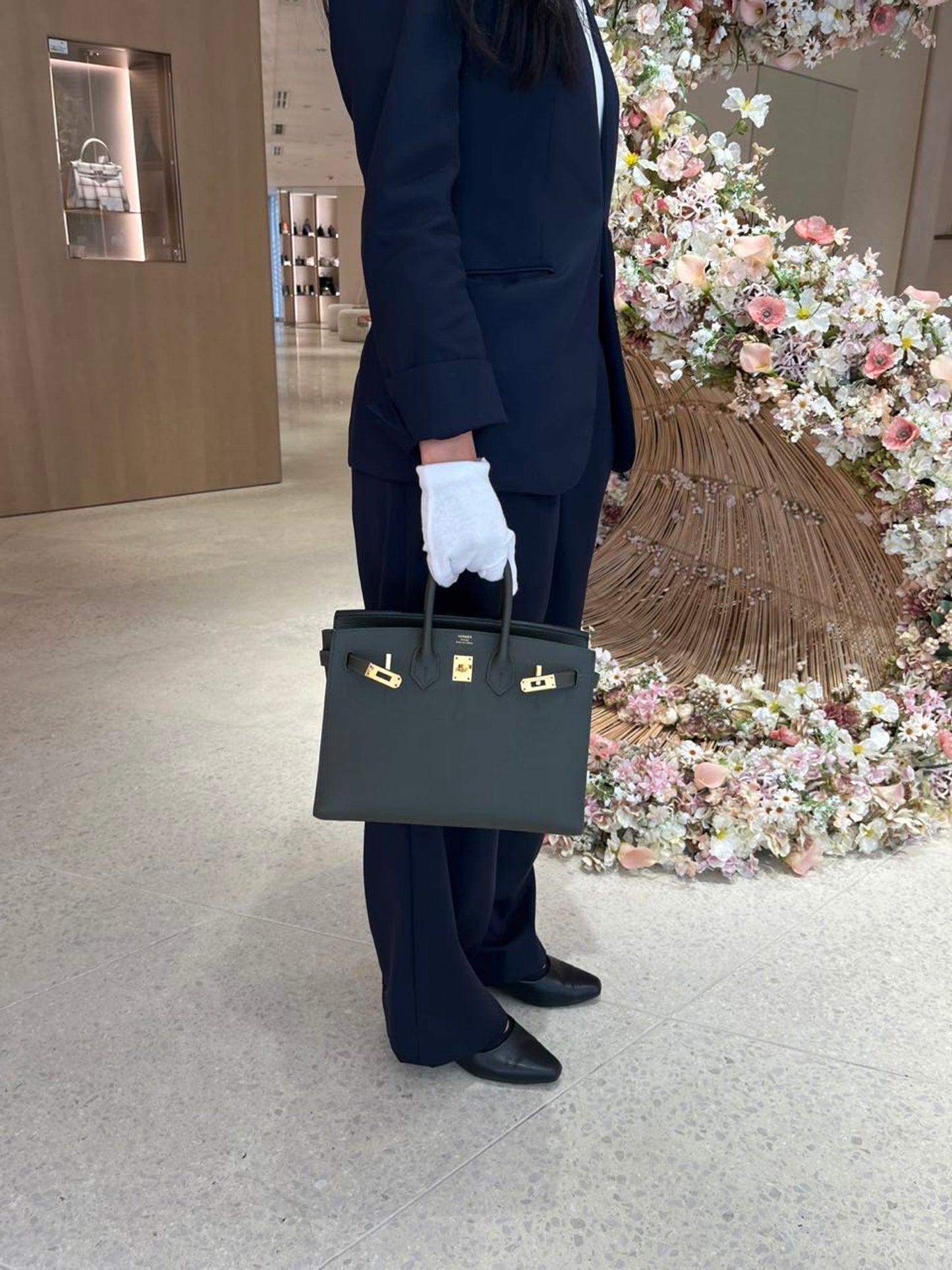 HERMÈS エルメス バーキン25 セリエ ヴェールグリス