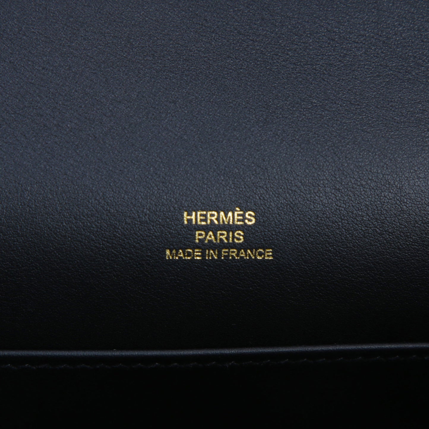 HERMÈS Hermès Pochette Kelly Black with Pink Gold Hardware