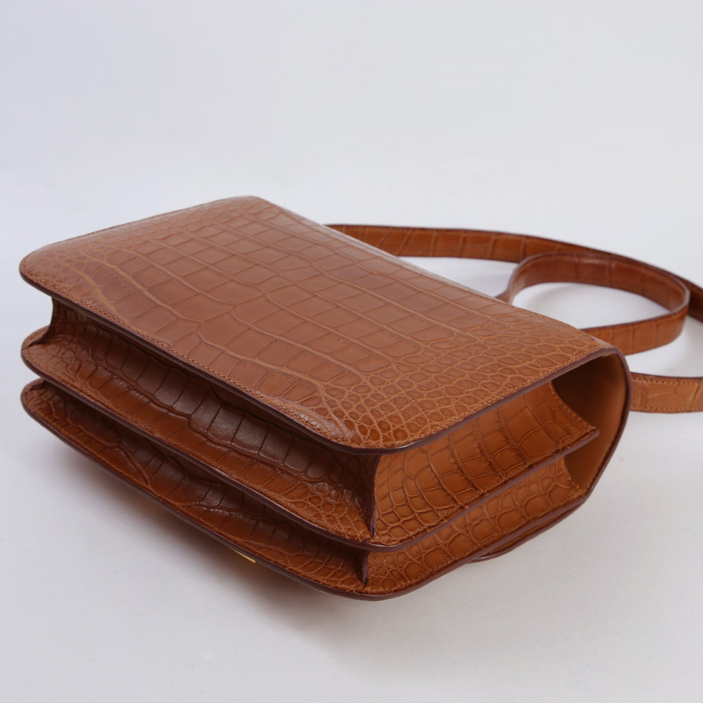 HERMÈS Hermes Constance 24 Gold Crocodile Alligator Matte