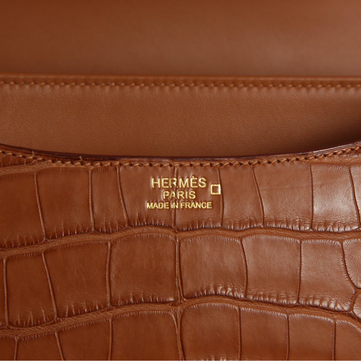 HERMÈS Hermes Constance 24 Gold Crocodile Alligator Matte