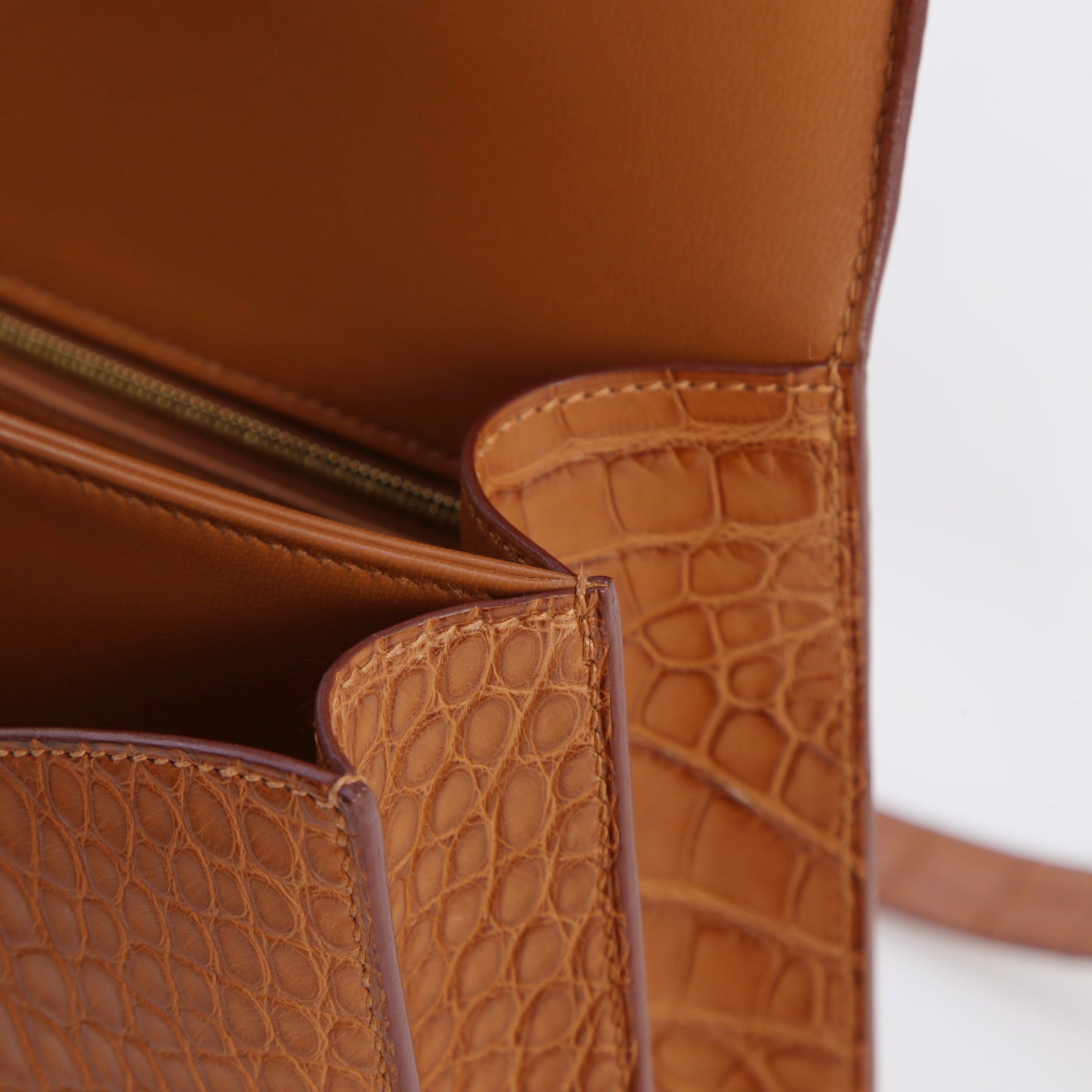 HERMÈS Hermes Constance 24 Gold Crocodile Alligator Matte