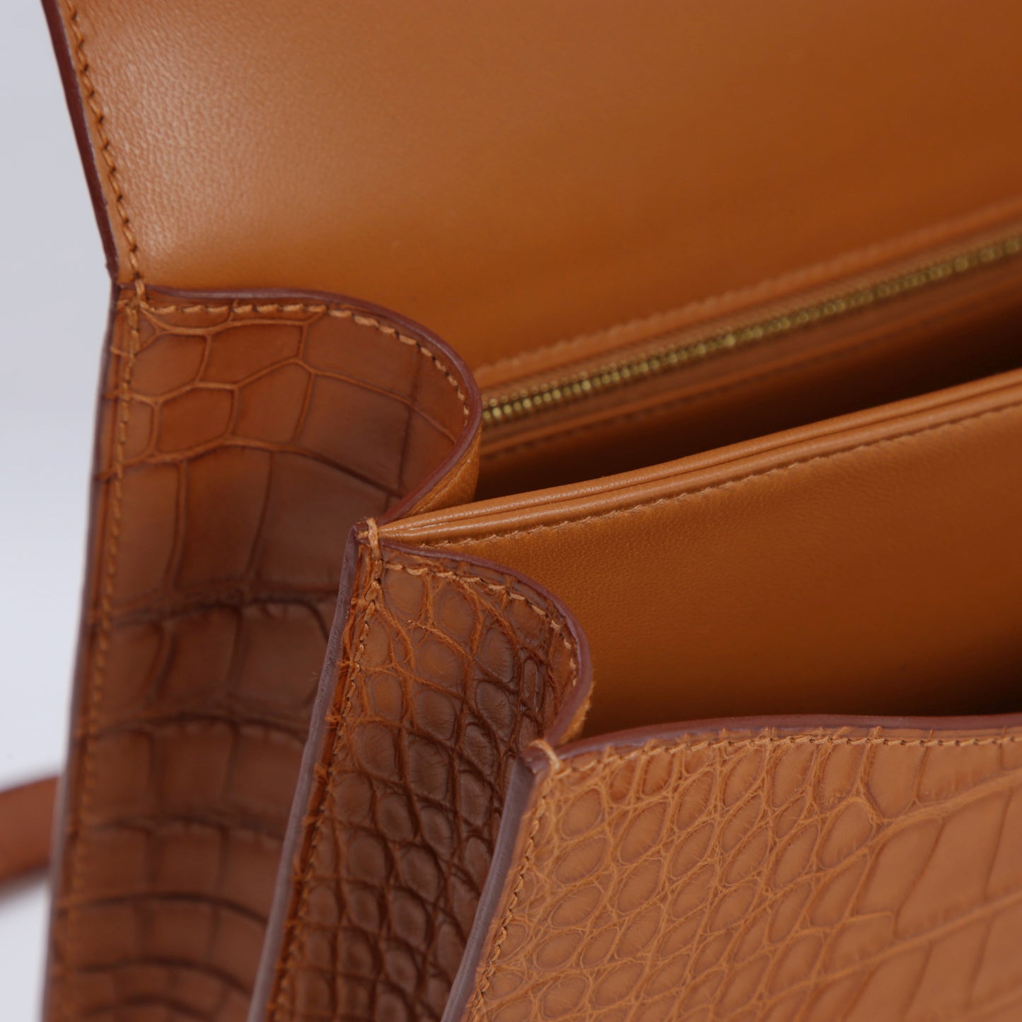 HERMÈS Hermes Constance 24 Gold Crocodile Alligator Matte