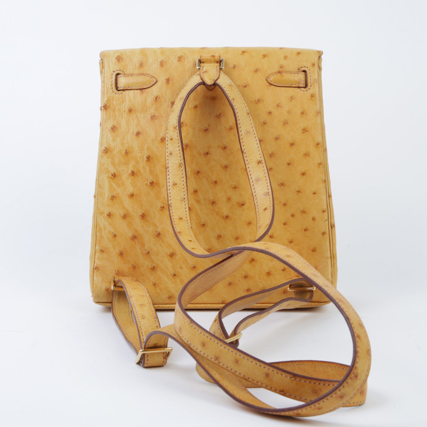 HERMÈS Hermes Kellyad PM Saffron Ostrich