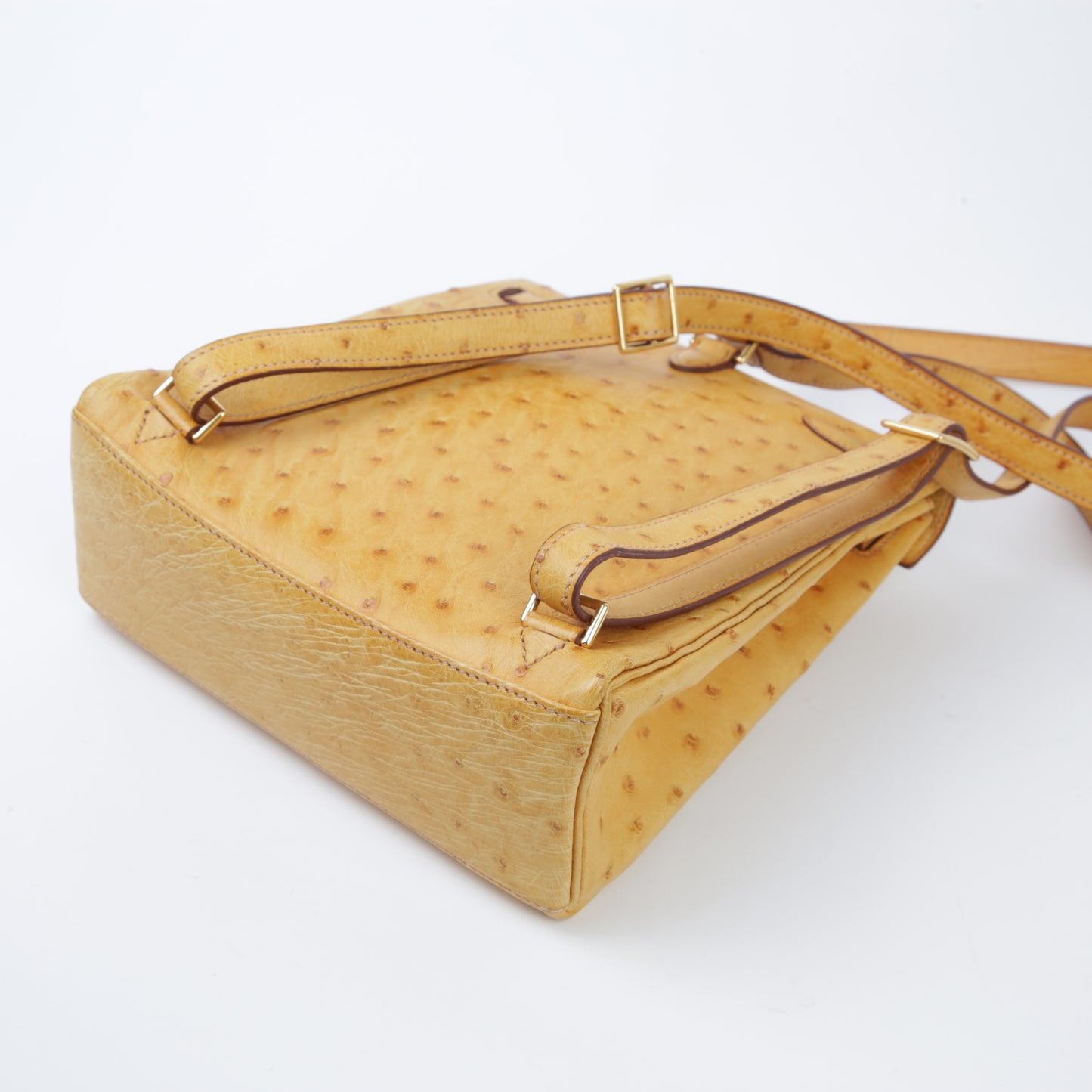 HERMÈS Hermes Kellyad PM Saffron Ostrich