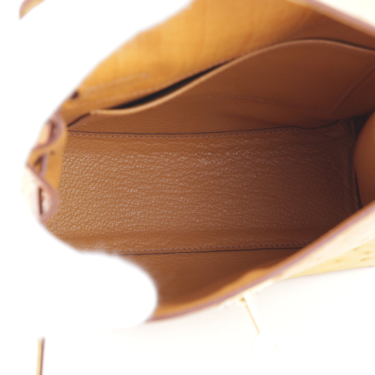HERMÈS Hermes Kellyad PM Saffron Ostrich