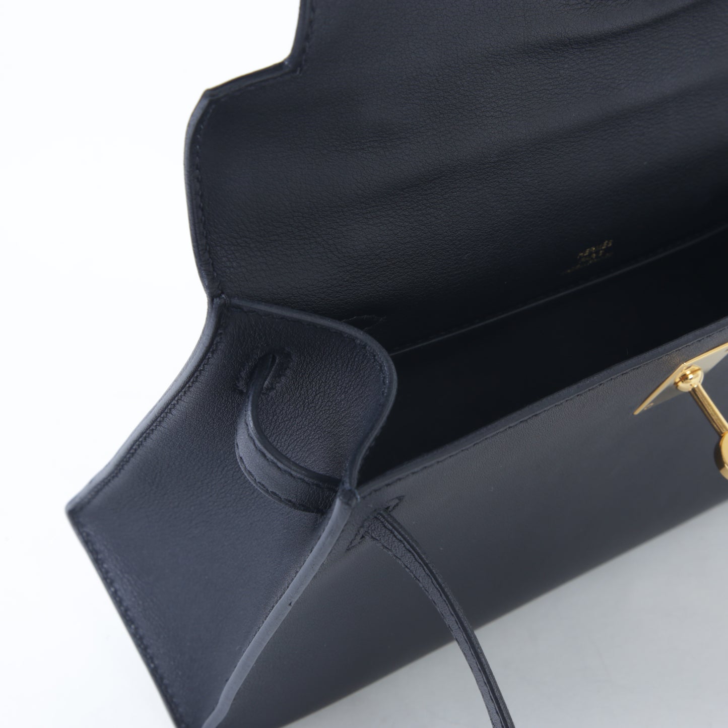 HERMÈS Hermès Kelly Pochette in Black with Gold Hardware