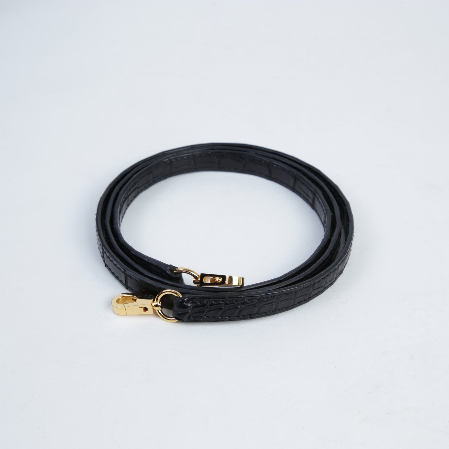 HERMÈS Hermes Mini Kelly 2 Black Crocodile Alligator Matte
