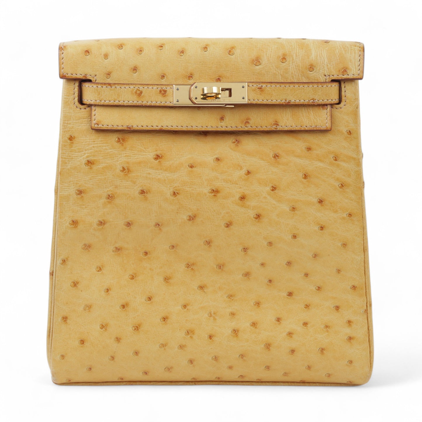 HERMÈS Hermes Kellyad PM Saffron Ostrich