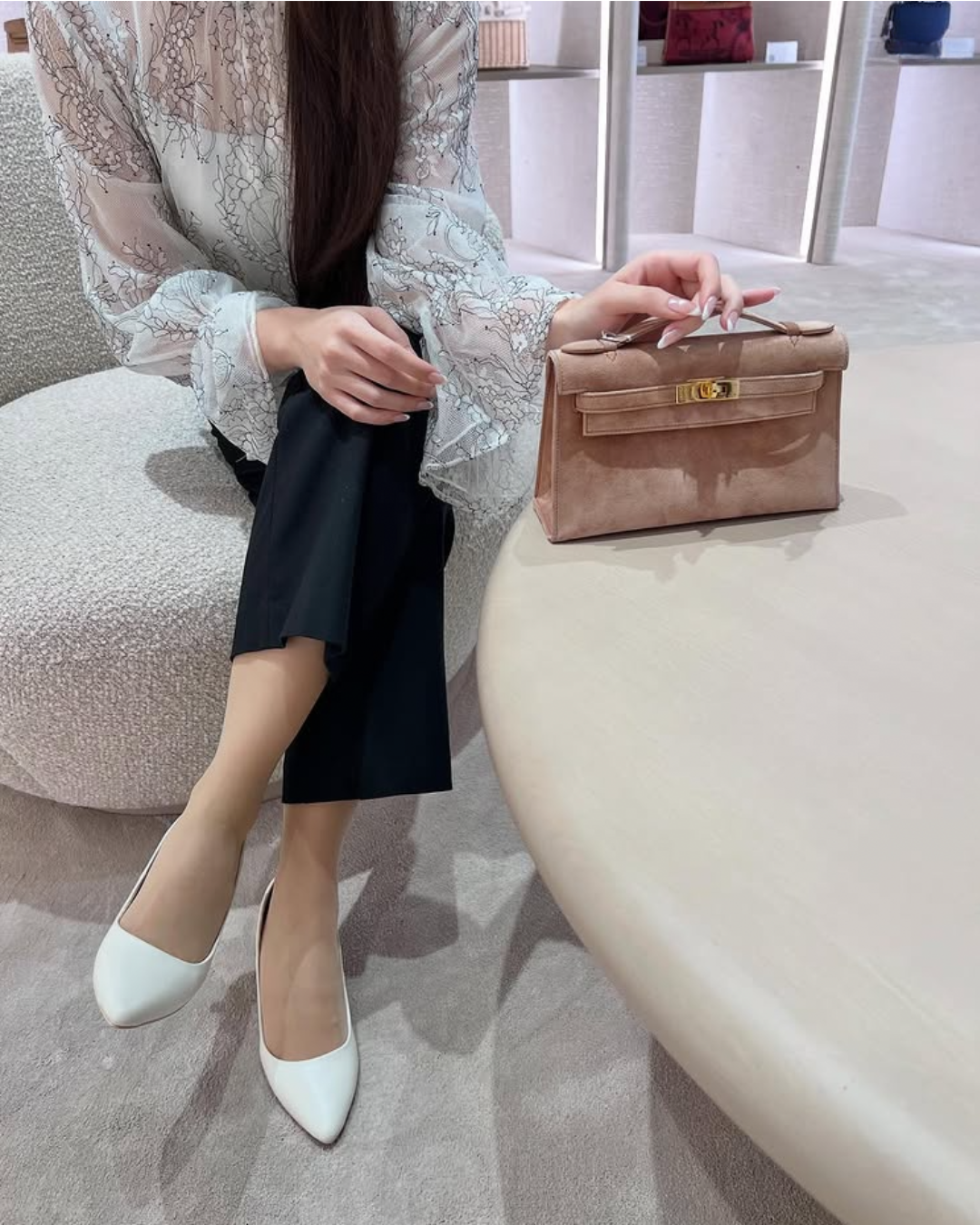 HERMÈS エルメス ポシェットケリー ブラウン