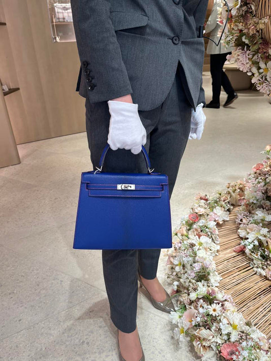 HERMÈS エルメス スペシャルオーダー ケリー25 セリエ フランボワーズ ブルーエレクトリック ブーゲンビリア