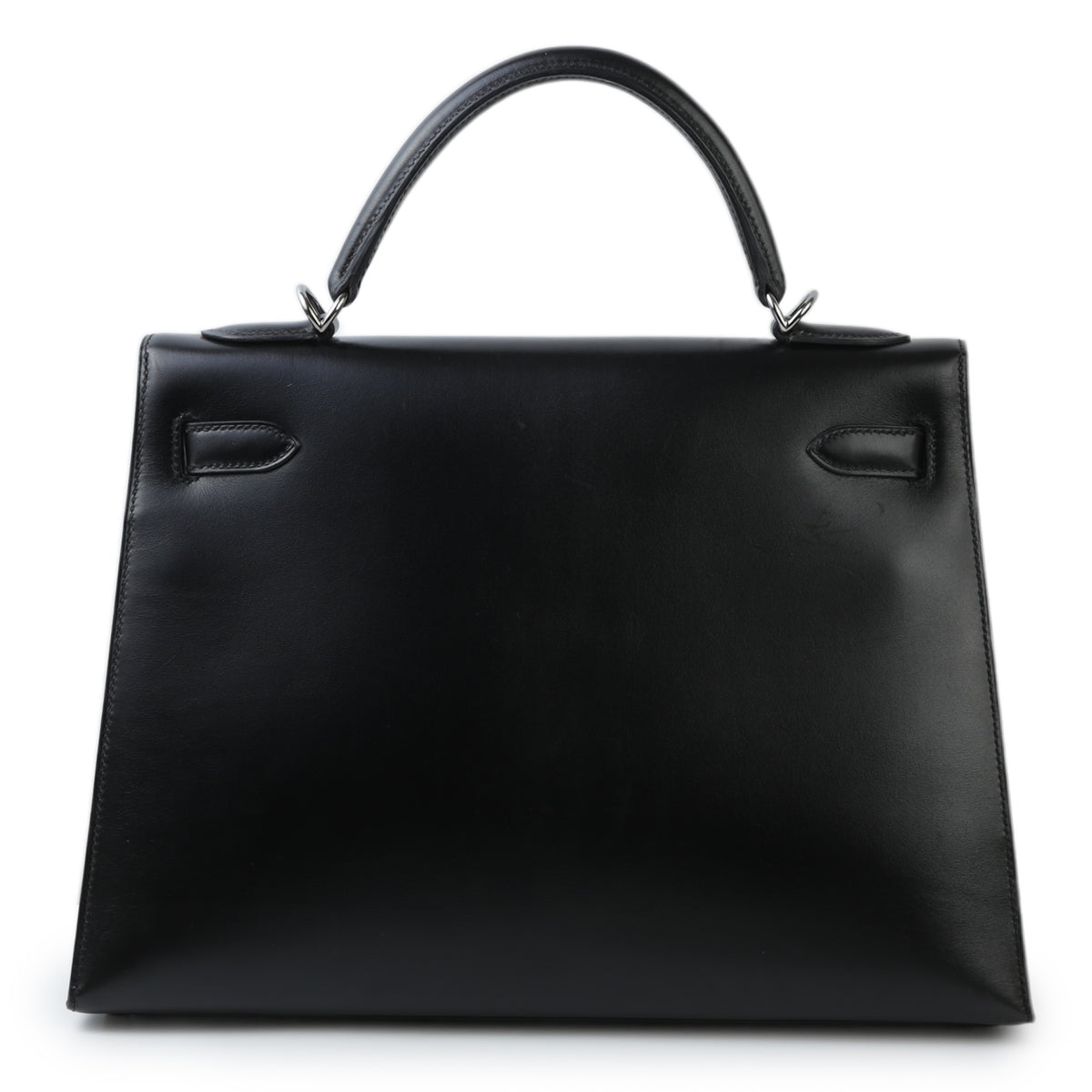 HERMÈS Hermès Kelly 32 Serie Black with Ruthenium Hardware AB