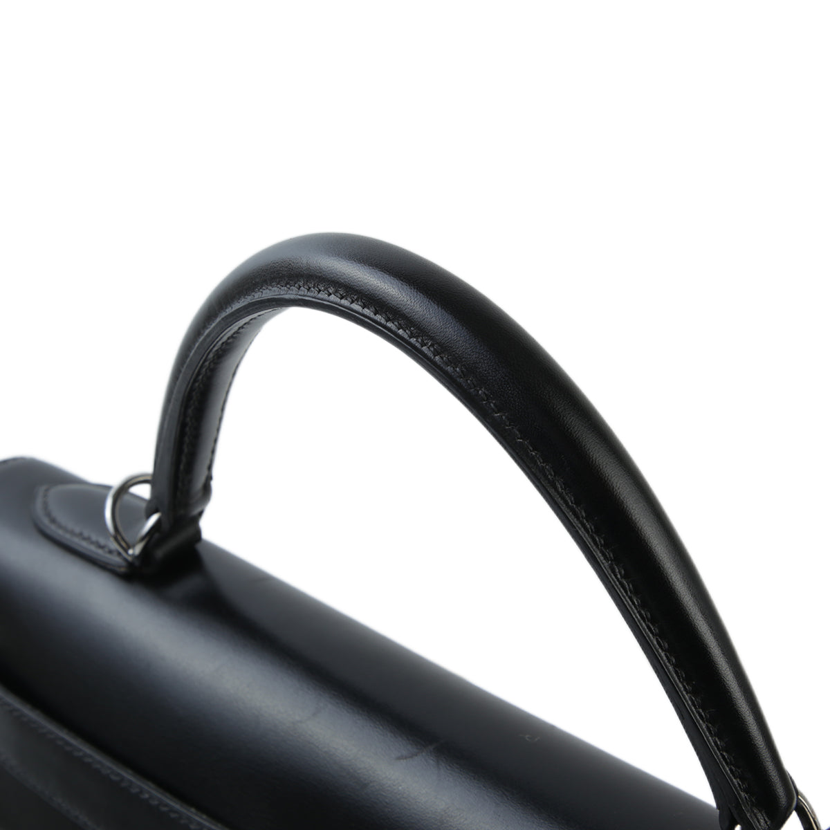 HERMÈS Hermès Kelly 32 Serie Black with Ruthenium Hardware AB