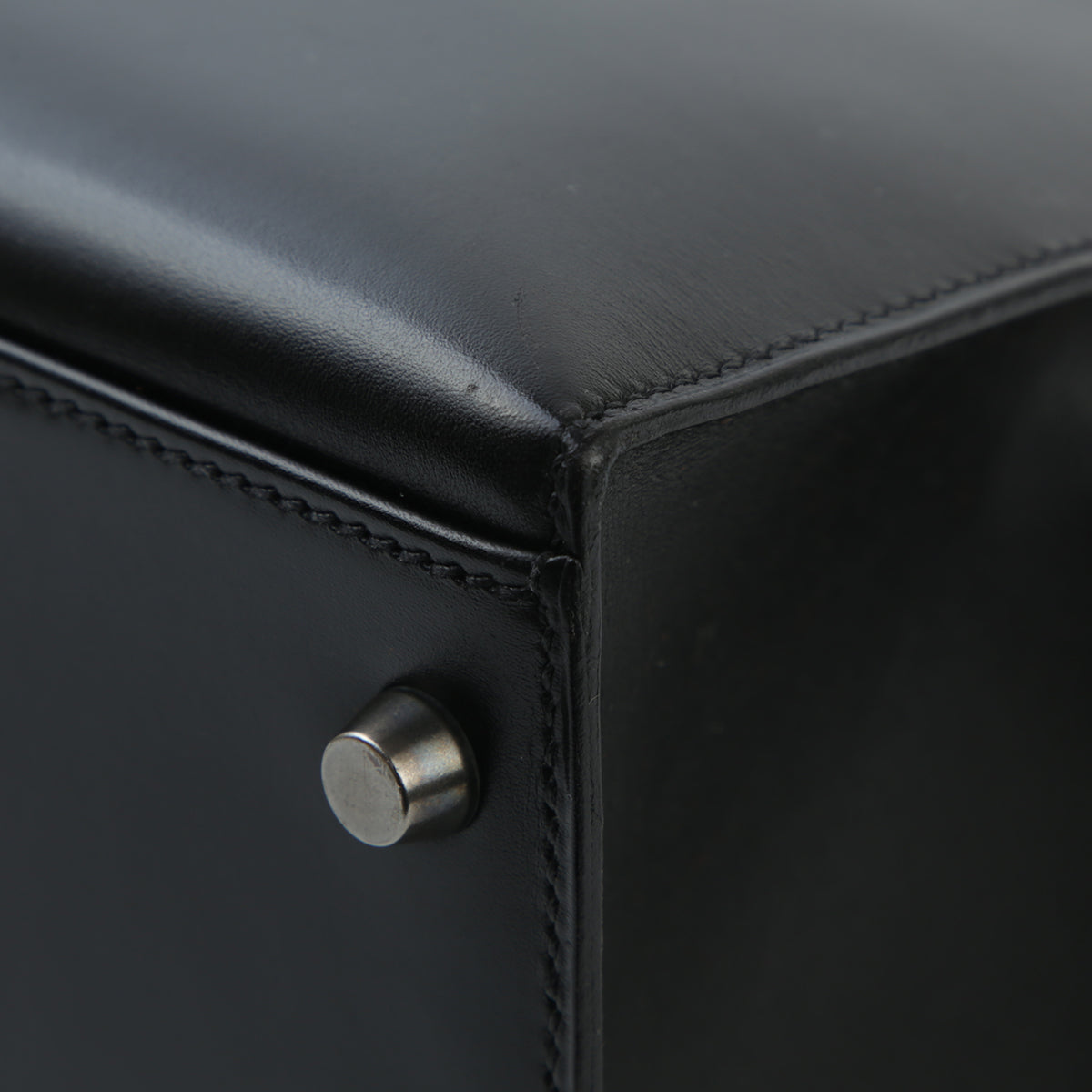 HERMÈS Hermès Kelly 32 Serie Black with Ruthenium Hardware AB