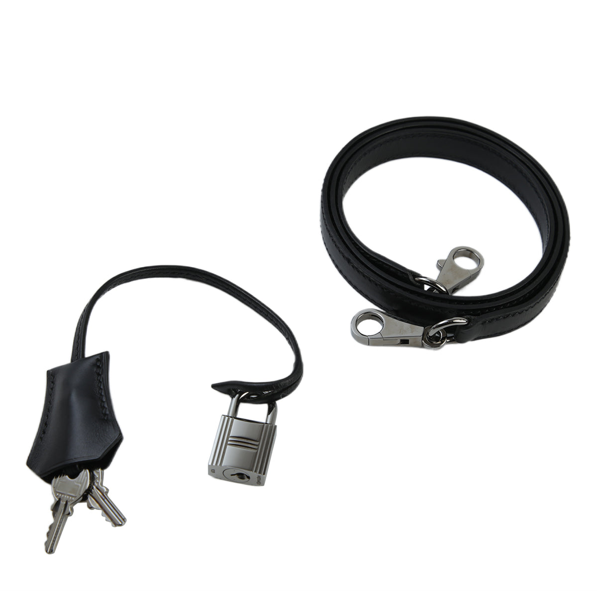 HERMÈS Hermès Kelly 32 Serie Black with Ruthenium Hardware AB