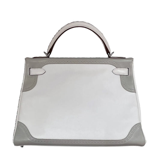 HERMÈS エルメス ケリーギリーズ32 グリパール ホワイト