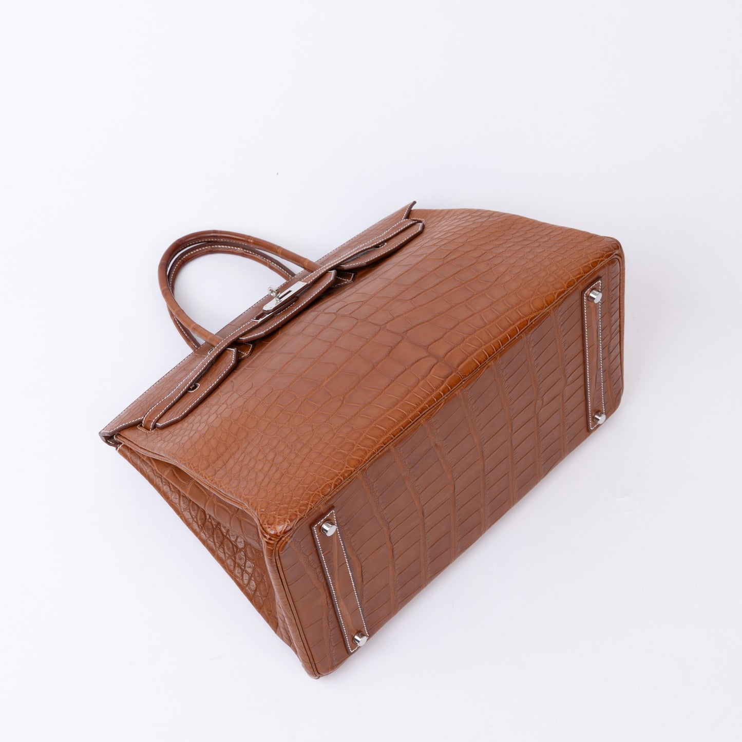 HERMÈS Hermes Birkin 40 Gold Crocodile Alligator Matte