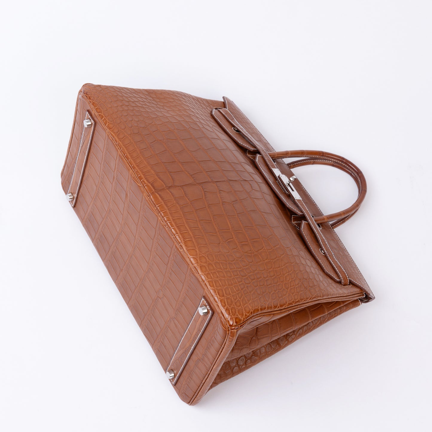 HERMÈS Hermes Birkin 40 Gold Crocodile Alligator Matte