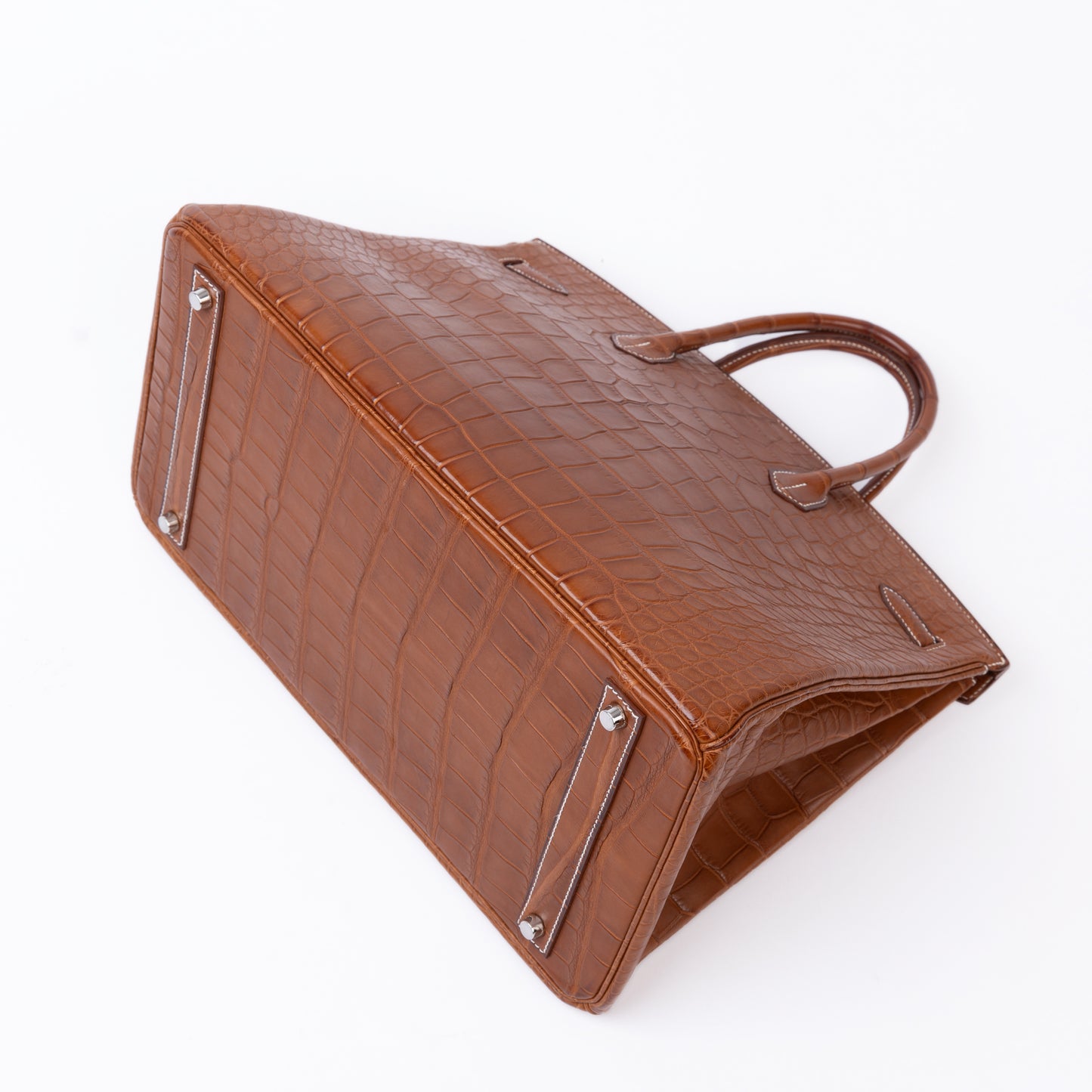 HERMÈS Hermes Birkin 40 Gold Crocodile Alligator Matte