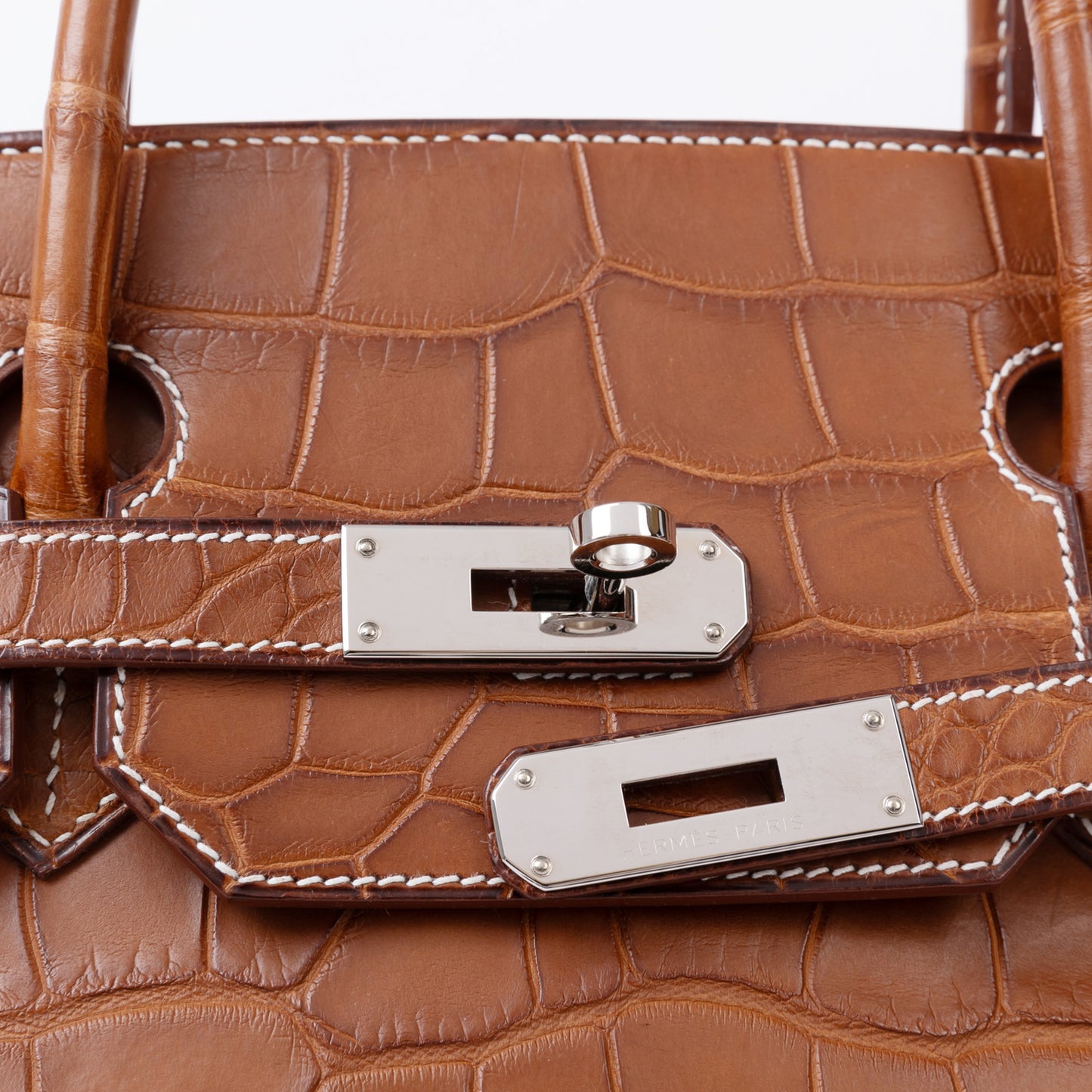 HERMÈS Hermes Birkin 40 Gold Crocodile Alligator Matte
