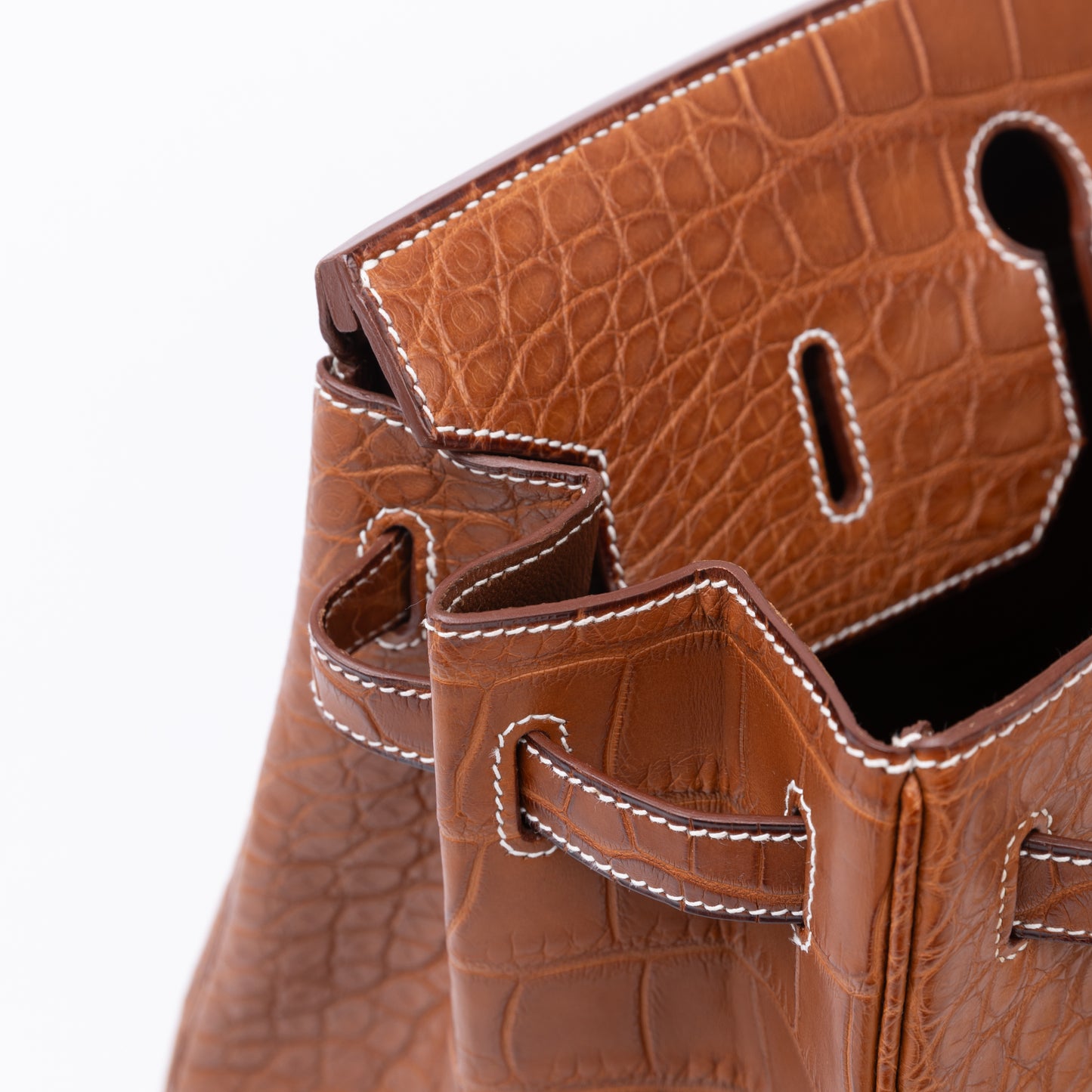 HERMÈS Hermes Birkin 40 Gold Crocodile Alligator Matte