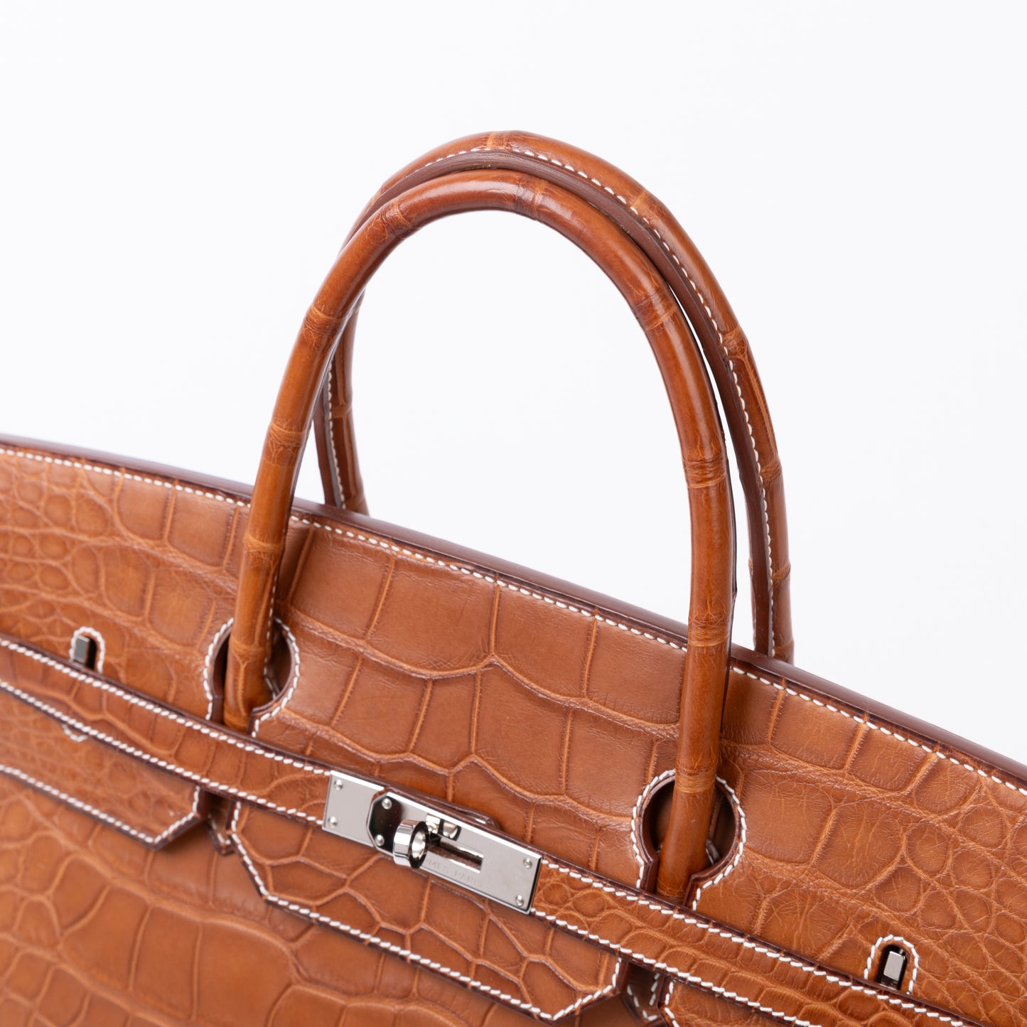 HERMÈS Hermes Birkin 40 Gold Crocodile Alligator Matte