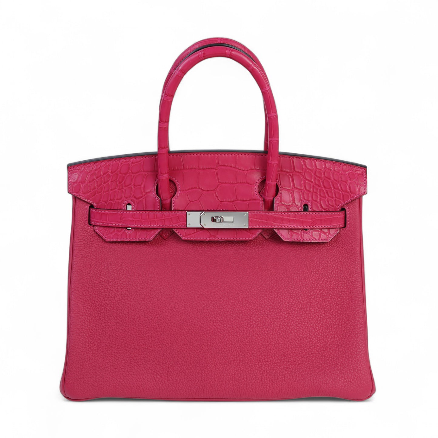HERMÈS エルメス バーキン30 タッチ フランボワーズ クロコダイル アリゲーター マット