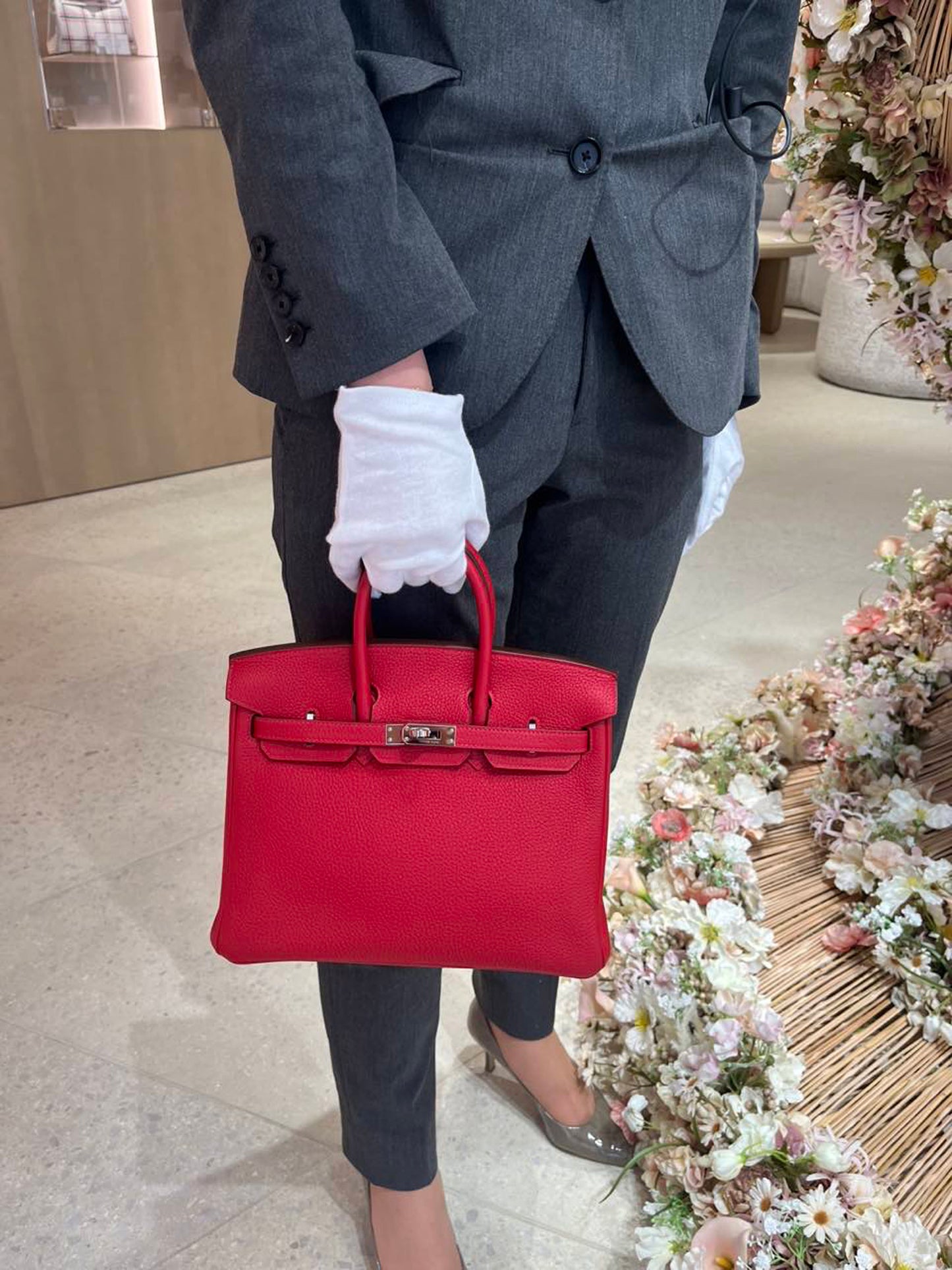 HERMÈS エルメス バーキン25 ヴェルソ ルージュアッシュ ルージュカザック