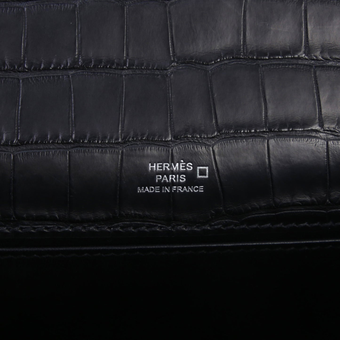 HERMÈS エルメス ポシェットケリー ブラック クロコダイル アリゲーター マット