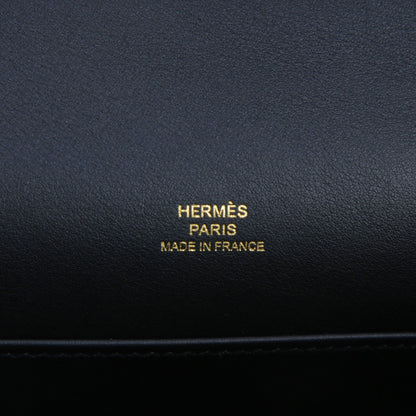 HERMÈS エルメス ポシェットケリー ブラック ピンクゴールド金具