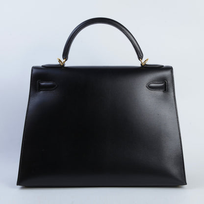 HERMÈS エルメス ケリー32 セリエ ブラック ゴールド金具