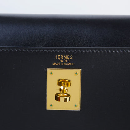 HERMÈS エルメス ケリー32 セリエ ブラック ゴールド金具