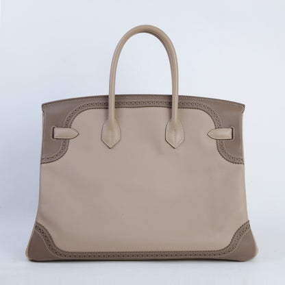 HERMÈS エルメス バーキン35 ギリーズ アルジル エトゥープ