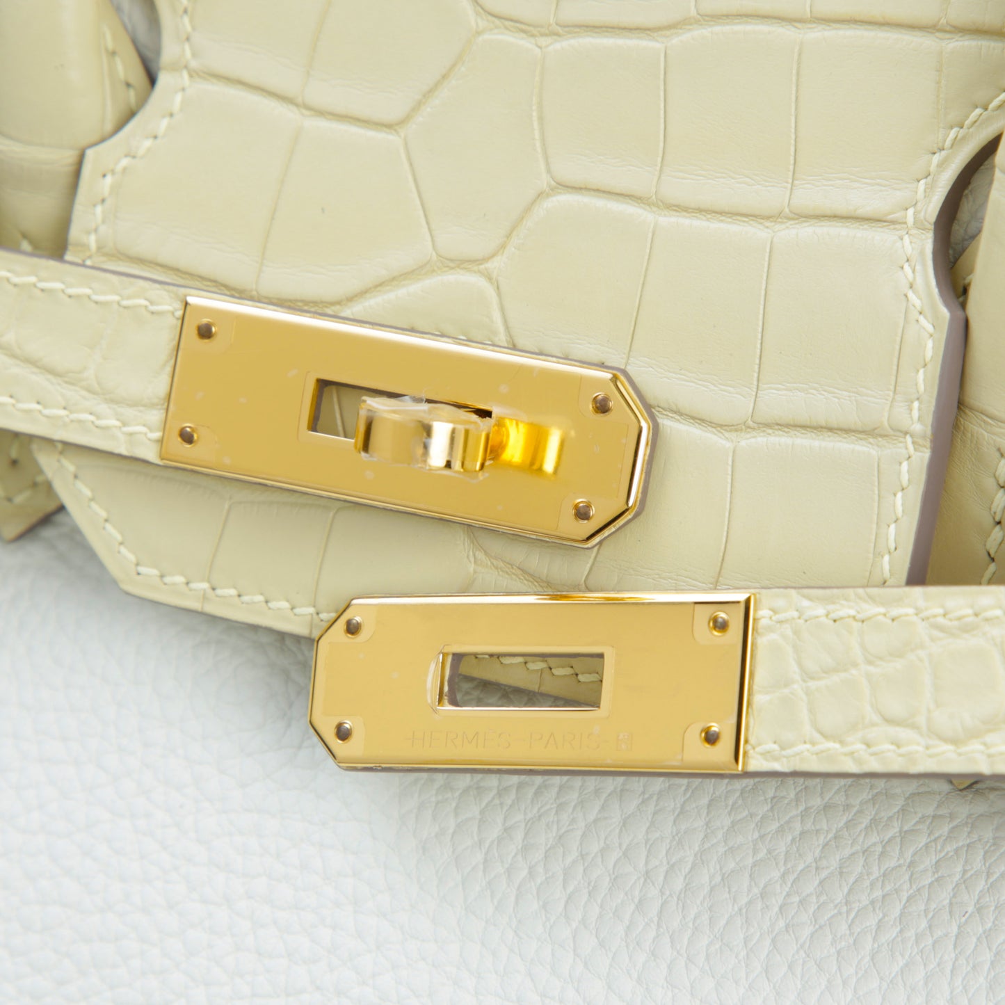 HERMÈS エルメス バーキン30 タッチ クロコダイル アリゲーター マット マッシュルーム バニラ