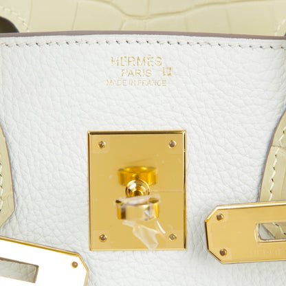 HERMÈS エルメス バーキン30 タッチ クロコダイル アリゲーター マット マッシュルーム バニラ