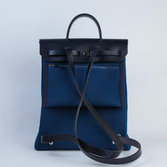 HERMÈS エルメス エールバッグ ジップ アド PM アズール ブルーアンクル