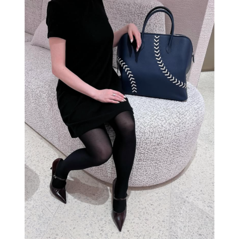 HERMÈS エルメス ベースボールボリード ブルードマルト