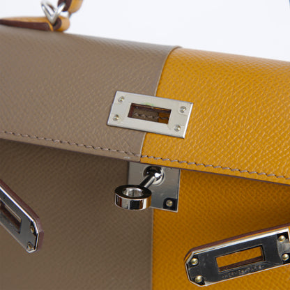 HERMÈS エルメス ミニケリー2 カザック エトゥープ セサミ ブルーインディゴ