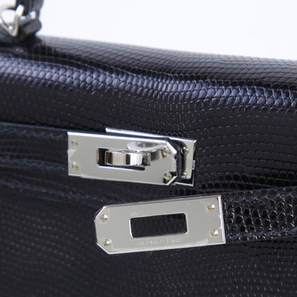 HERMÈS エルメス ミニケリー2 ブラック リザード