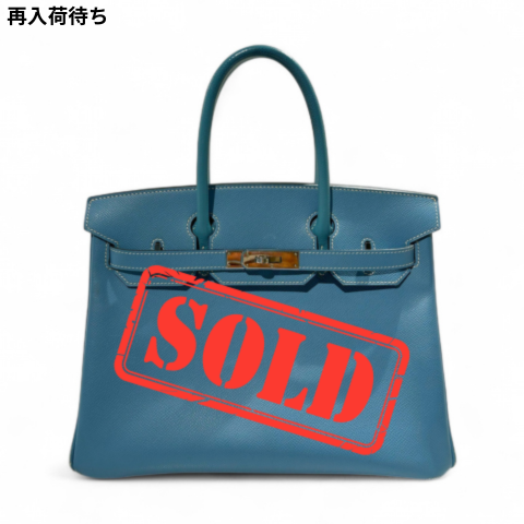 HERMÈS Hermes Birkin 30 Bleu Jean