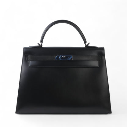 HERMÈS Hermès Kelly 32 Serie Black Ruthenium Hardware A