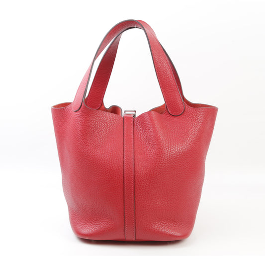 HERMÈS Hermes Picotin Lock MM Rouge Kazak 