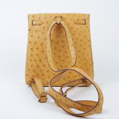 HERMÈS Hermes Kellyad PM Saffron Ostrich 