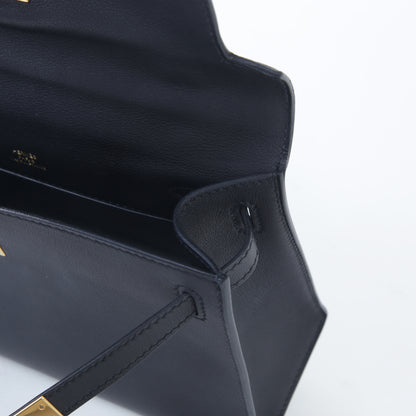 HERMÈS Hermès Kelly Pochette in Black with Gold Hardware 