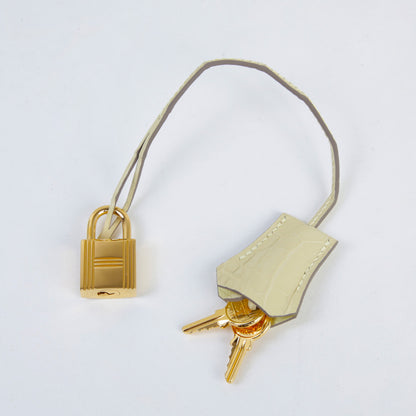 HERMÈS エルメス バーキン30 タッチ クロコダイル アリゲーター マット マッシュルーム バニラ