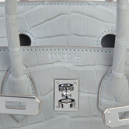 HERMÈS Hermes Birkin 25 Gripar Crocodile Alligator Matte 