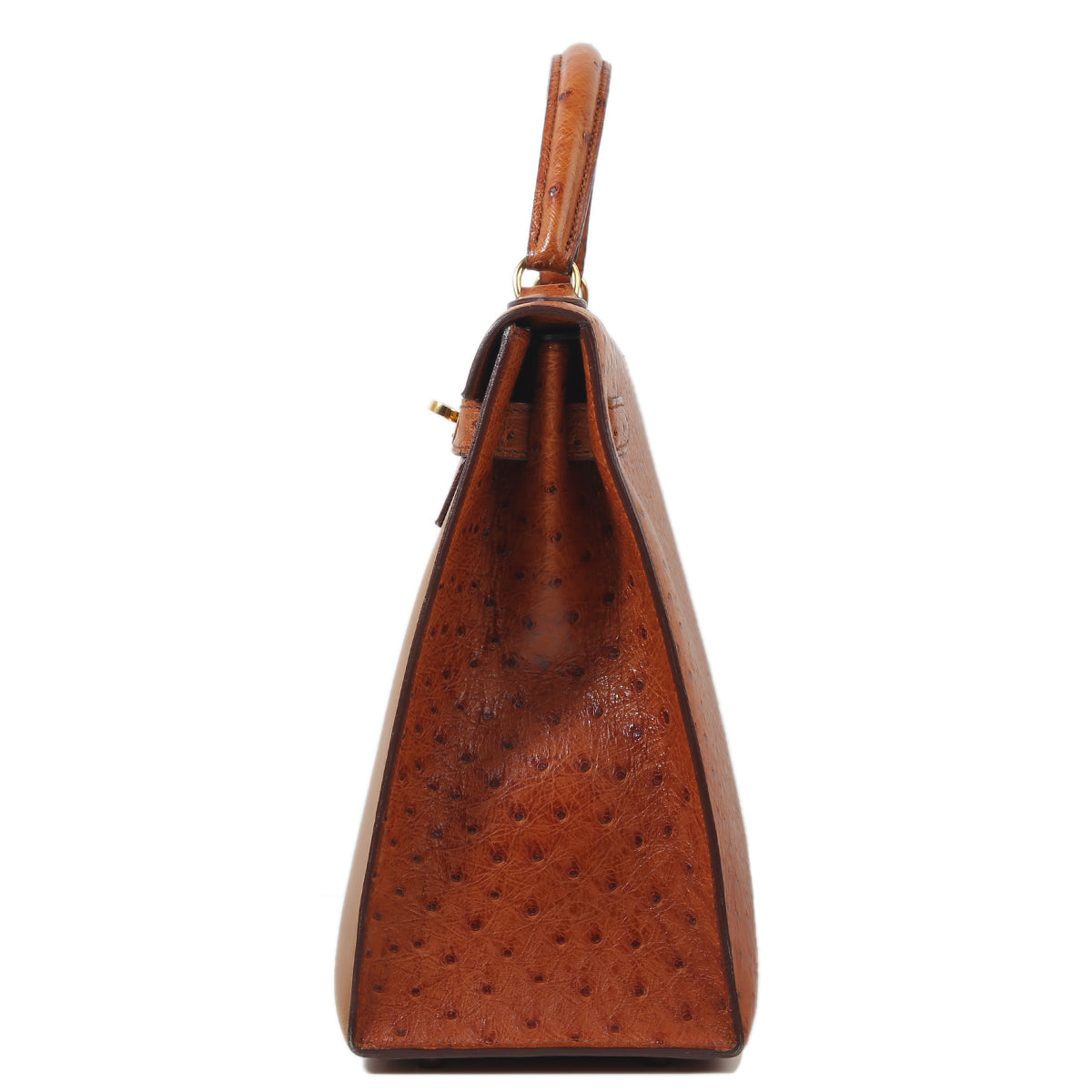 HERMÈS Hermes Kelly 32 Brown Ostrich 