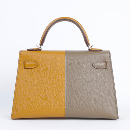 HERMÈS エルメス ミニケリー2 カザック エトゥープ セサミ ブルーインディゴ