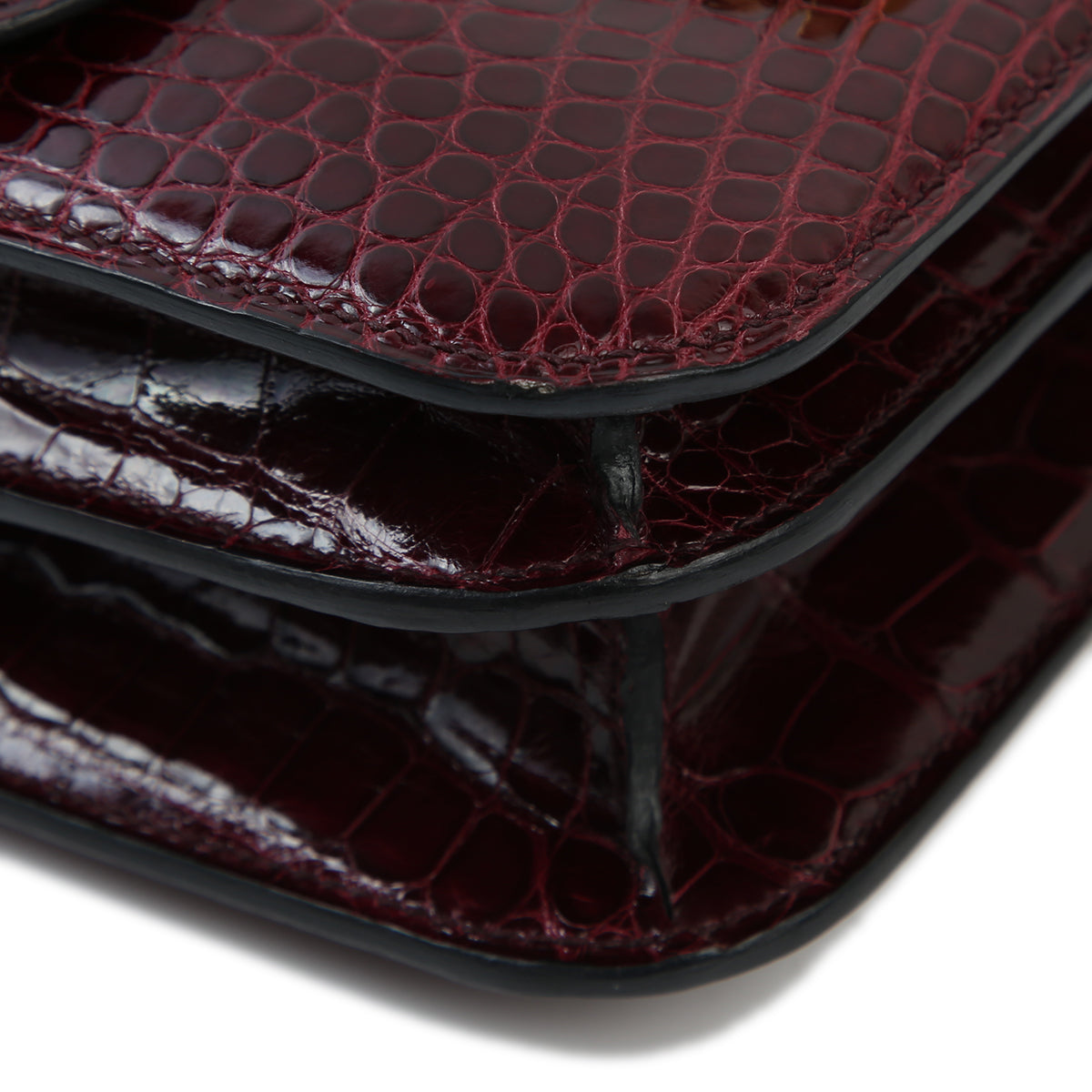 HERMÈS Hermes Constance 3 Mini Burgundy Crocodile Alligator Lise 