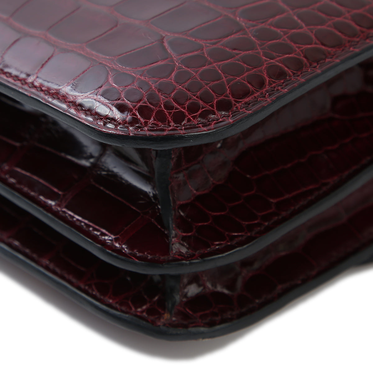 HERMÈS Hermes Constance 3 Mini Burgundy Crocodile Alligator Lise 