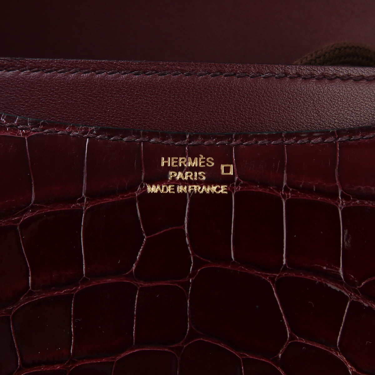 HERMÈS Hermes Constance 3 Mini Burgundy Crocodile Alligator Lise 